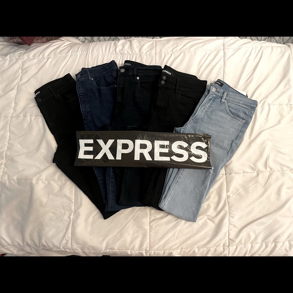 Cropped black express jeans